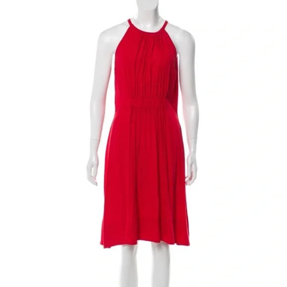 kate spade | Dresses | Kate Spade Halter Knee Length Red Crepe Dress |  Poshmark